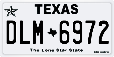 TX license plate DLM6972