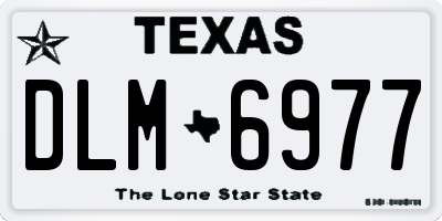 TX license plate DLM6977