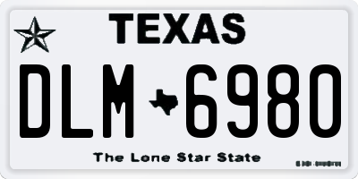 TX license plate DLM6980