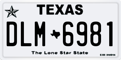 TX license plate DLM6981