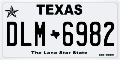 TX license plate DLM6982