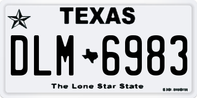 TX license plate DLM6983