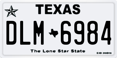 TX license plate DLM6984