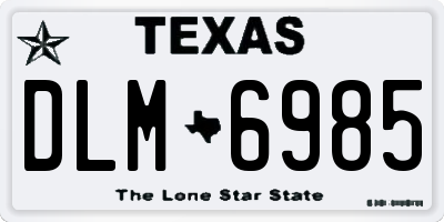 TX license plate DLM6985