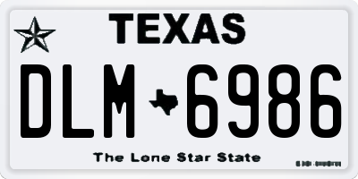 TX license plate DLM6986