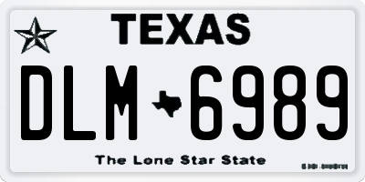 TX license plate DLM6989