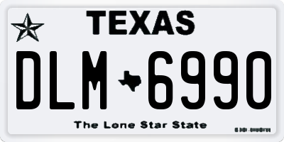 TX license plate DLM6990