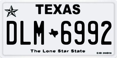 TX license plate DLM6992