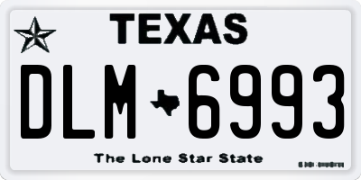 TX license plate DLM6993