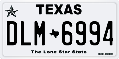 TX license plate DLM6994