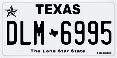 TX license plate DLM6995