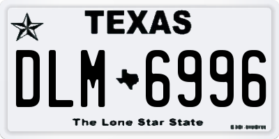 TX license plate DLM6996