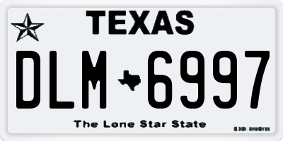 TX license plate DLM6997