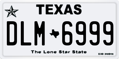 TX license plate DLM6999