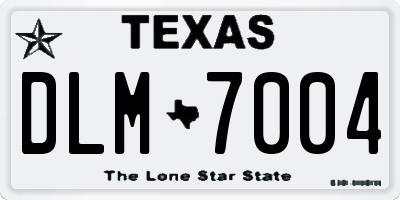 TX license plate DLM7004