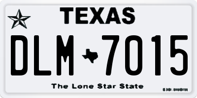 TX license plate DLM7015