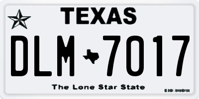 TX license plate DLM7017