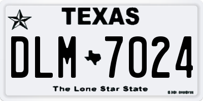 TX license plate DLM7024