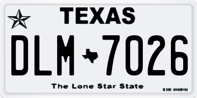 TX license plate DLM7026