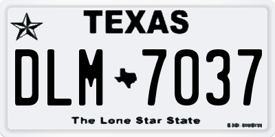 TX license plate DLM7037
