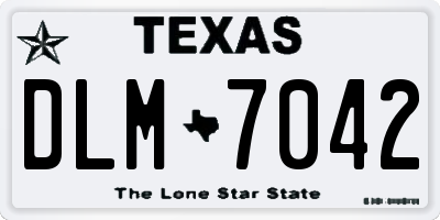 TX license plate DLM7042