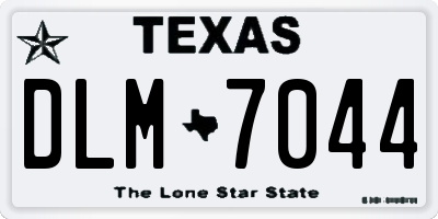 TX license plate DLM7044
