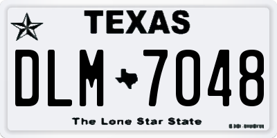 TX license plate DLM7048