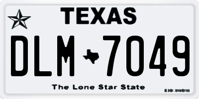 TX license plate DLM7049