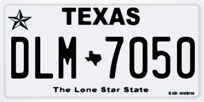 TX license plate DLM7050