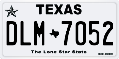 TX license plate DLM7052