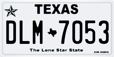 TX license plate DLM7053