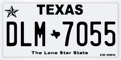 TX license plate DLM7055