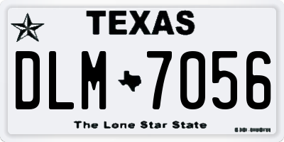 TX license plate DLM7056