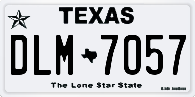 TX license plate DLM7057
