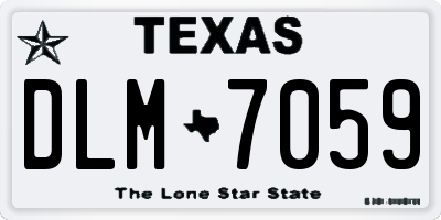 TX license plate DLM7059