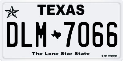 TX license plate DLM7066
