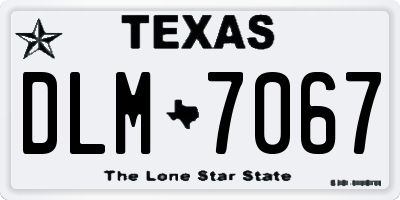 TX license plate DLM7067
