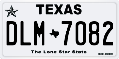 TX license plate DLM7082