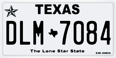 TX license plate DLM7084