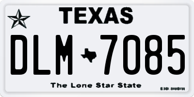 TX license plate DLM7085