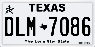 TX license plate DLM7086