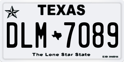TX license plate DLM7089