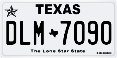 TX license plate DLM7090