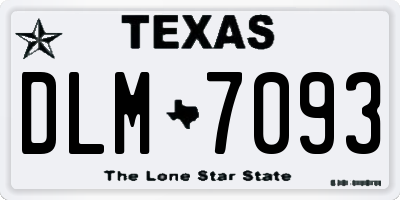 TX license plate DLM7093