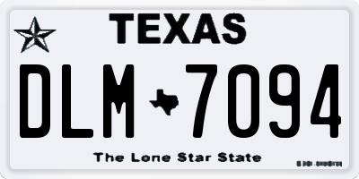 TX license plate DLM7094