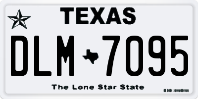 TX license plate DLM7095