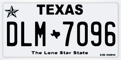 TX license plate DLM7096