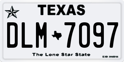 TX license plate DLM7097