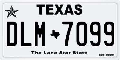 TX license plate DLM7099