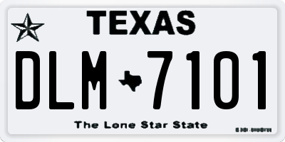 TX license plate DLM7101